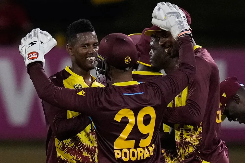 Photo: AP/Ramon Espinosa : T20 Cricket WCup: WI vs UGA